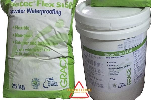 Vữa chống thấm CT11A dạng hai thành phần đang được trộn lẫn với nhau để chuẩn bị thi công